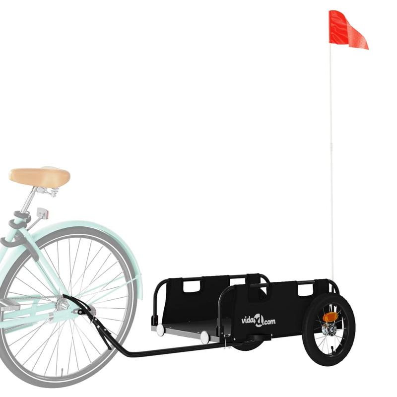 Load image into Gallery viewer, Vidaxl fietstrailer oxford stof en ijzer zwart
