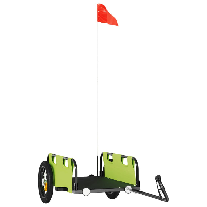 Load image into Gallery viewer, Vidaxl fietstrailer oxford stof en ijzer groen
