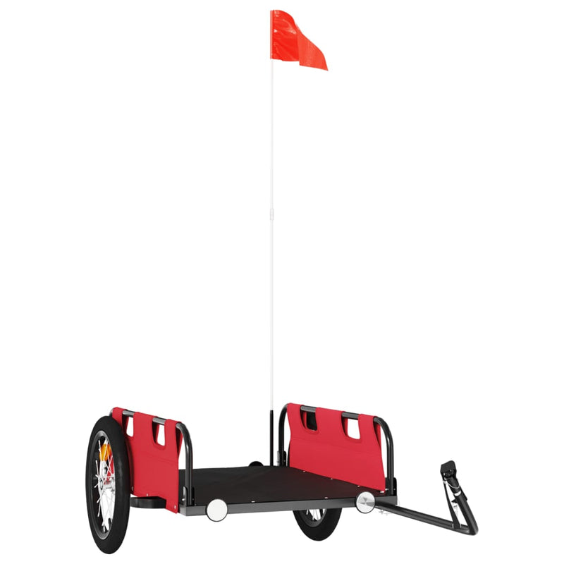 Load image into Gallery viewer, Vidaxl fietstrailer oxford stof en ijzer rood
