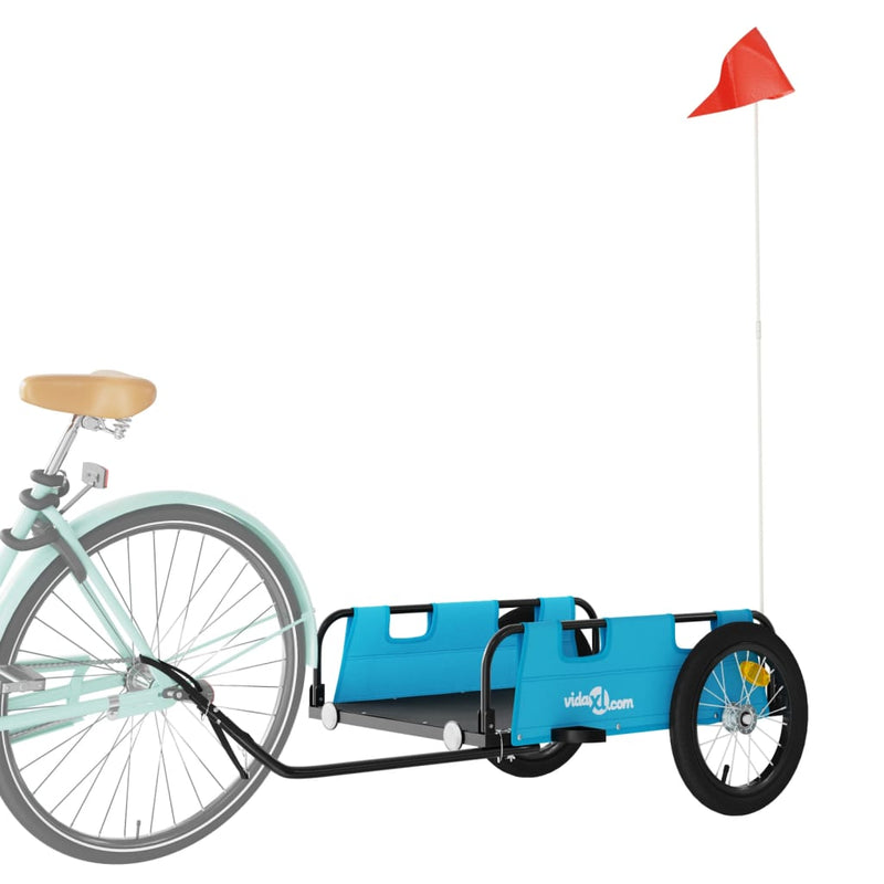 Load image into Gallery viewer, Vidaxl fietstrailer oxford stof en ijzer blauw
