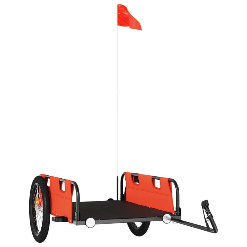 Load image into Gallery viewer, Vidaxl fietstrailer oxford stof en ijzer oranje
