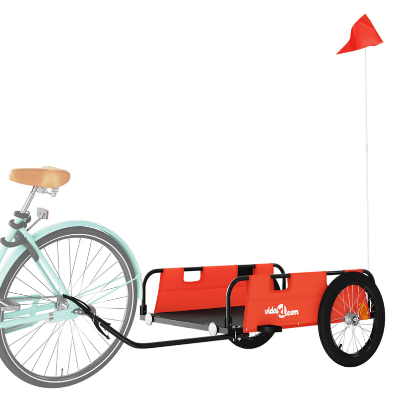Load image into Gallery viewer, Vidaxl fietstrailer oxford stof en ijzer oranje

