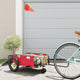 Vidaxl fietstrailer oxford stof en ijzer rood