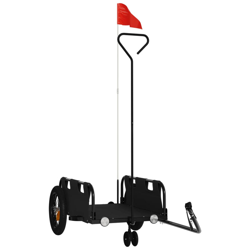 Load image into Gallery viewer, Vidaxl fietstrailer oxford stof en ijzer zwart

