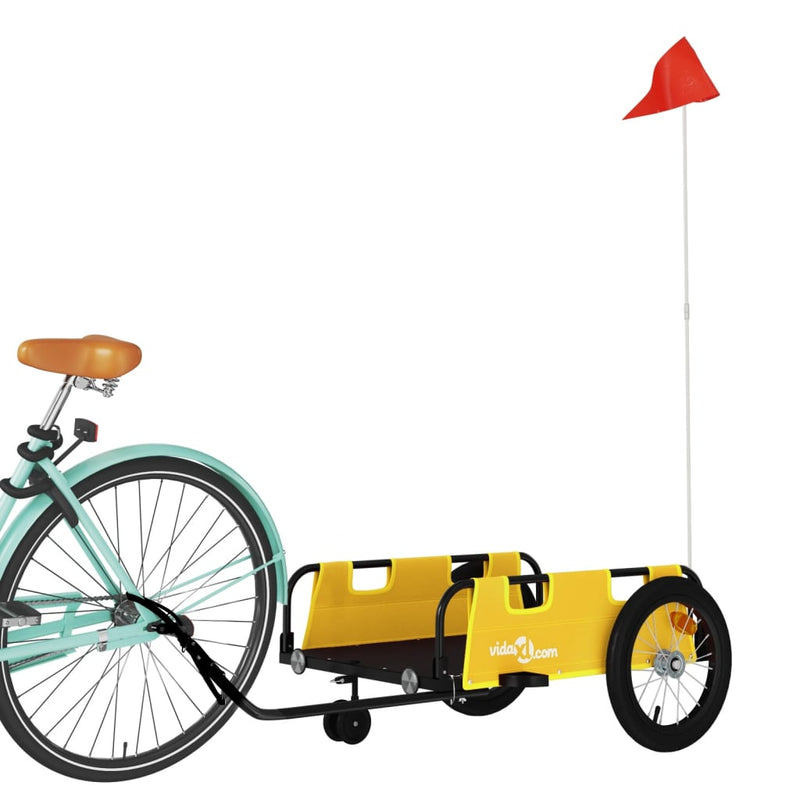 Load image into Gallery viewer, Vidaxl fietstrailer oxford stof en ijzer geel
