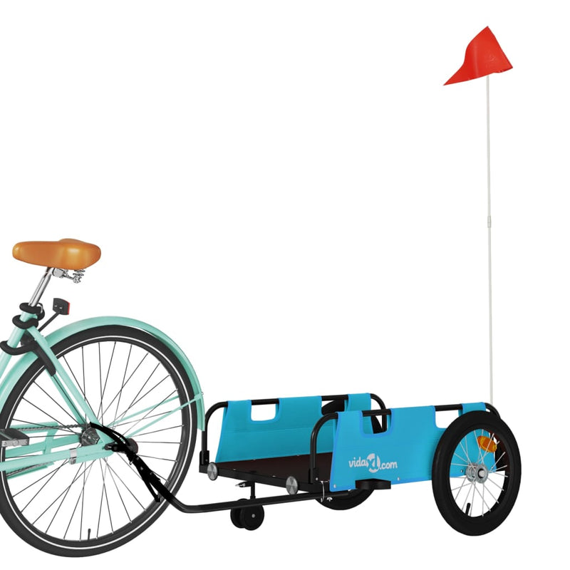 Load image into Gallery viewer, Vidaxl fietstrailer oxford stof en ijzer blauw
