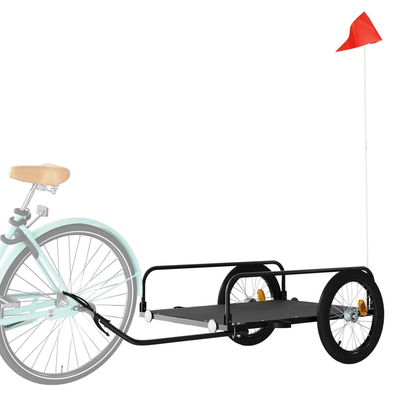 Load image into Gallery viewer, Vidaxl fietstrailer 135x70x37 cm ijzer zwart
