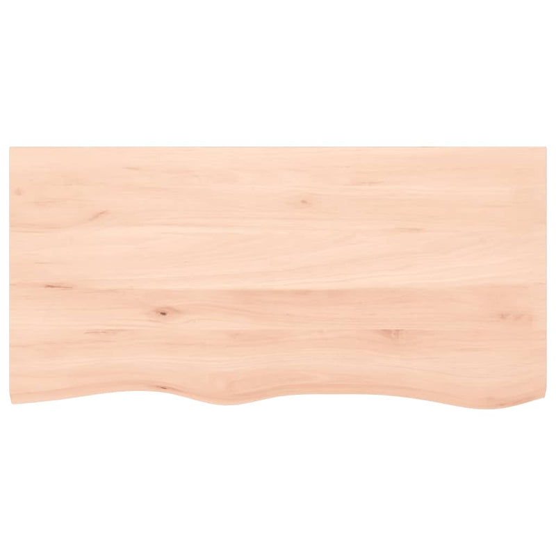Load image into Gallery viewer, Vidaxl wastafelblad 100x50x(2-4) cm onbehandeld massief hout
