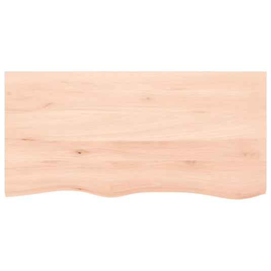 Vidaxl wastafelblad 100x50x(2-6) cm onbehandeld massief hout