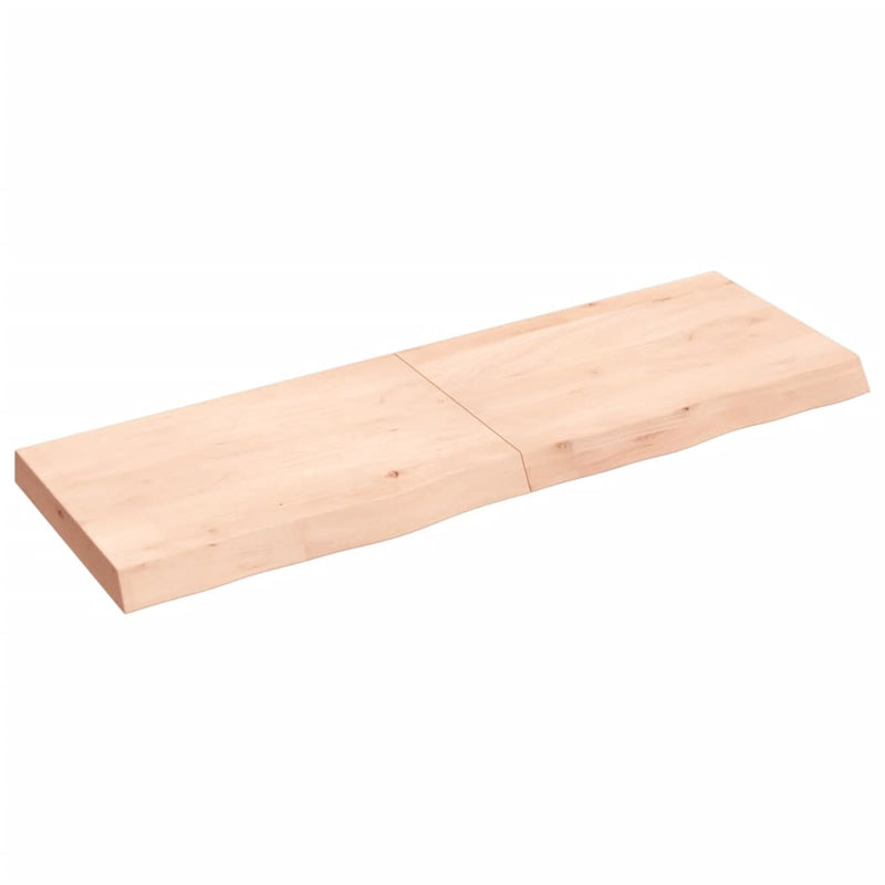 Load image into Gallery viewer, Vidaxl wastafelblad 120x40x(2-6) cm onbehandeld massief hout
