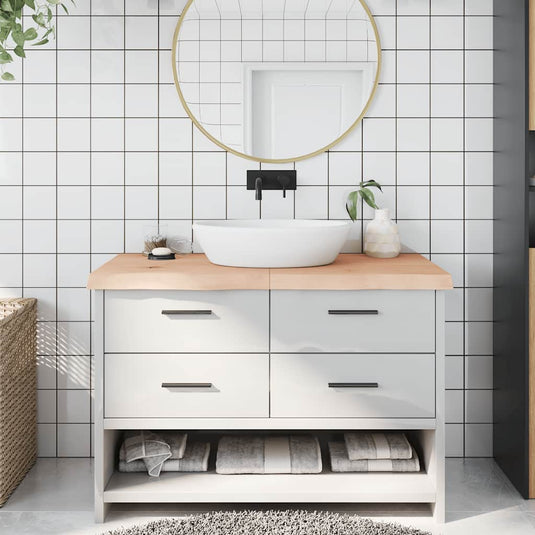 Vidaxl wastafelblad 120x60x(2-6) cm onbehandeld massief hout