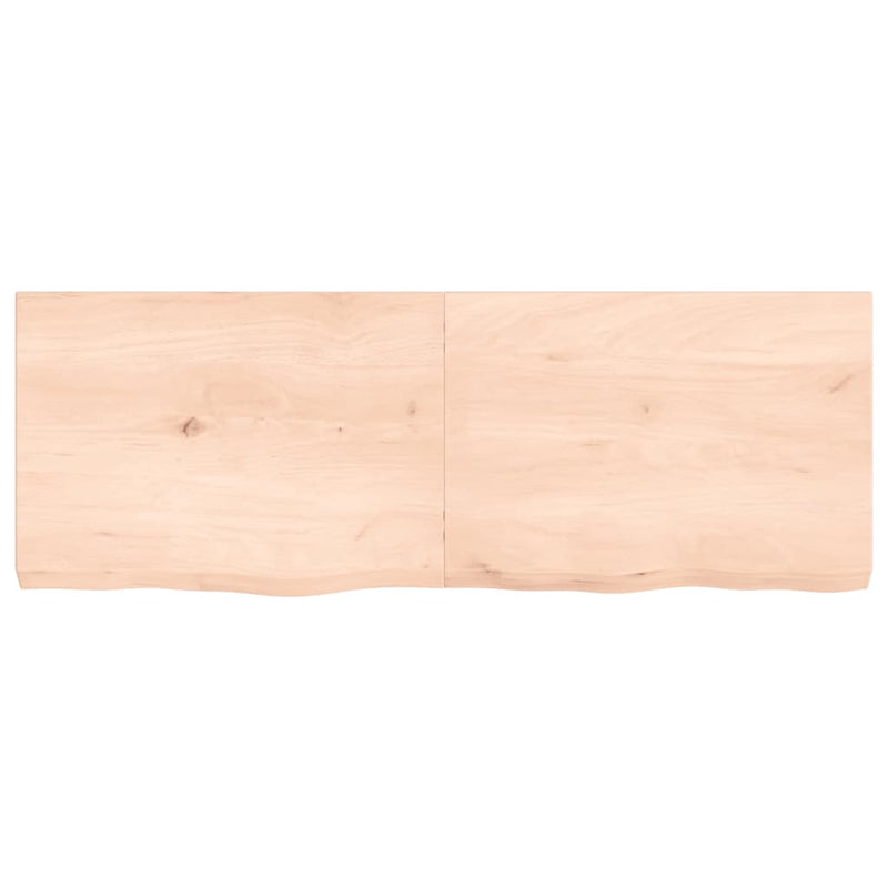 Load image into Gallery viewer, Vidaxl wastafelblad 140x50x(2-6) cm onbehandeld massief hout
