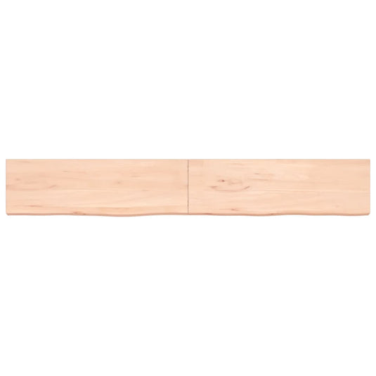 VidaXL Wastafelblad 200x30x(2-4) cm onbehandeld massief hout