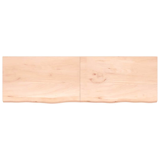 Vidaxl wastafelblad 200x60x(2-4) cm onbehandeld massief hout