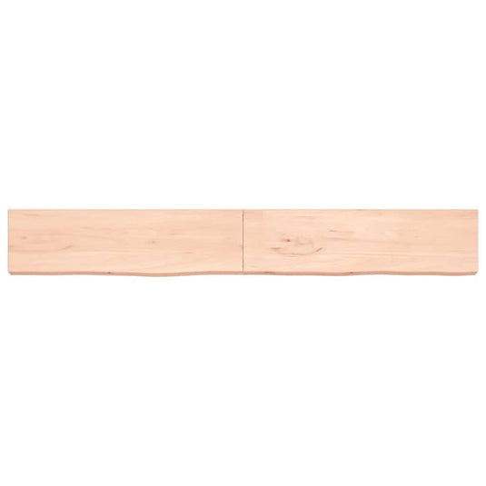 Vidaxl wastafelblad 220x30x(2-6) cm onbehandeld massief hout