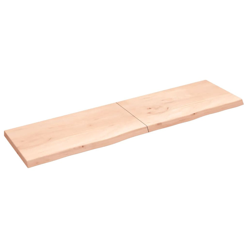 Load image into Gallery viewer, VidaXL Wastafelblad 220x60x(2-6) cm onbehandeld massief hout
