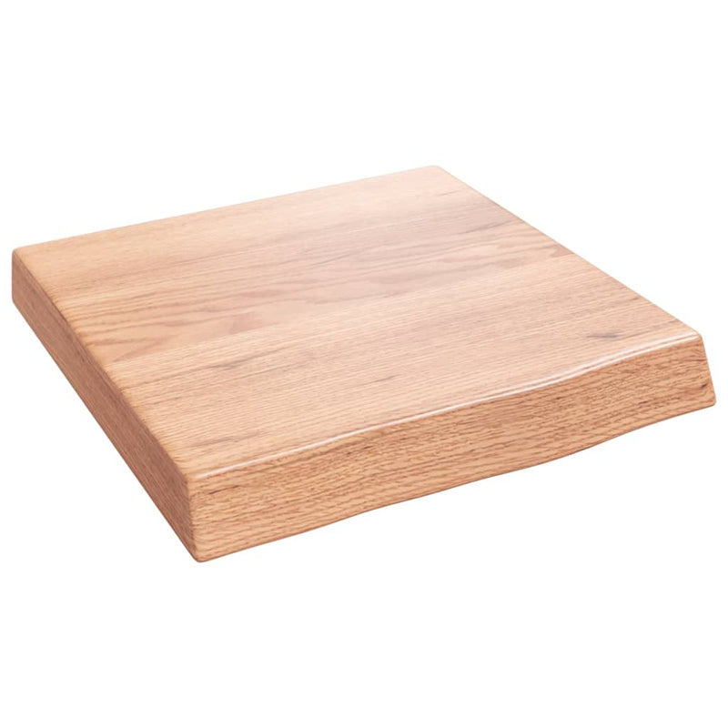 Load image into Gallery viewer, Vidaxl wastafelblad 40x40x(2-6) cm behandeld massief hout lichtbruin
