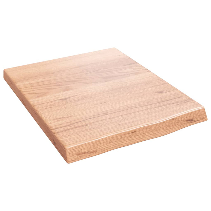 Load image into Gallery viewer, Vidaxl wastafelblad 40x50x(2-4) cm behandeld massief hout lichtbruin
