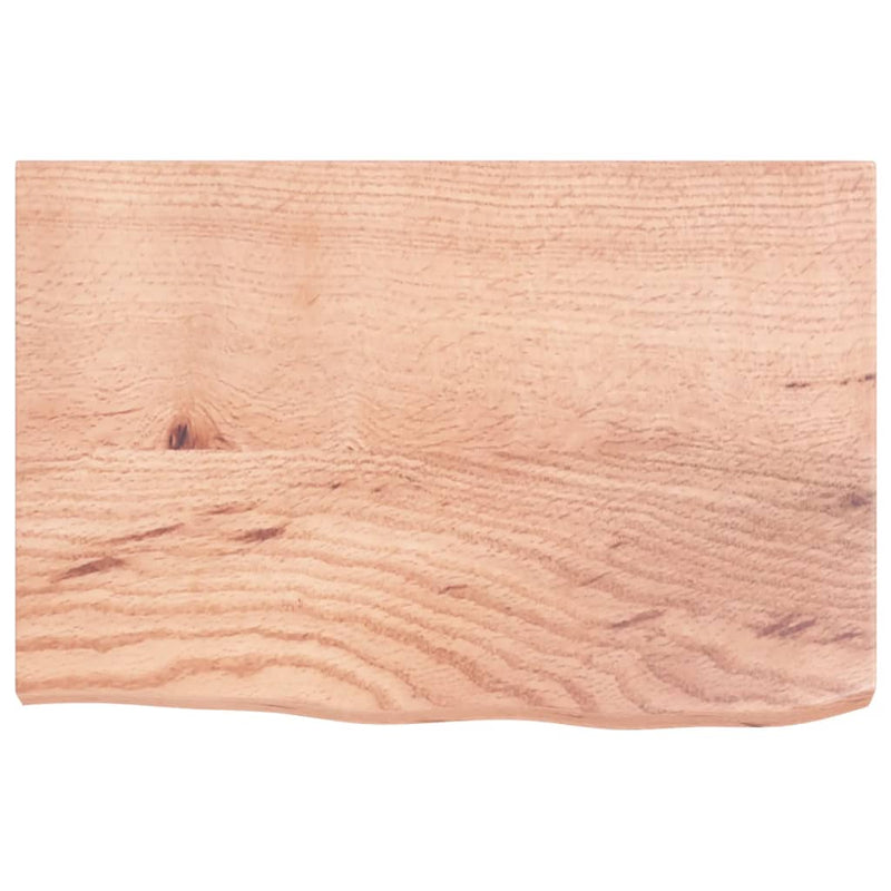 Load image into Gallery viewer, Vidaxl wastafelblad 60x40x(2-4) cm behandeld massief hout lichtbruin

