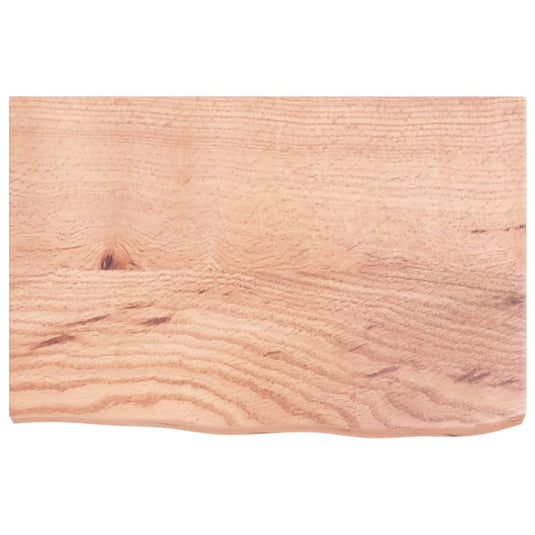 Vidaxl wastafelblad 60x40x(2-4) cm behandeld massief hout lichtbruin