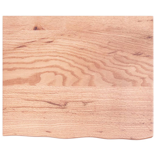 Vidaxl wastafelblad 60x50x(2-6) cm behandeld massief hout lichtbruin