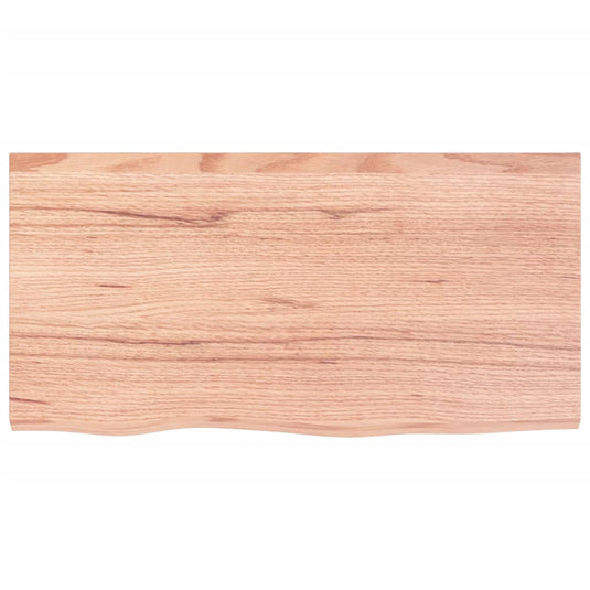 Vidaxl wastafelblad 80x40x(2-4) cm behandeld massief hout lichtbruin