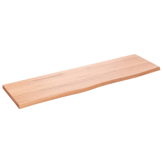 Vidaxl wastafelblad 100x30x2 cm behandeld massief hout lichtbruin