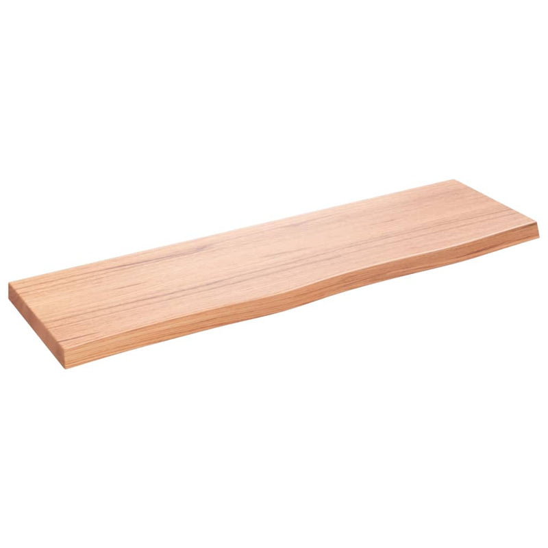 Load image into Gallery viewer, Vidaxl wastafelblad 100x30x(2-4) cm behandeld massief hout lichtbruin
