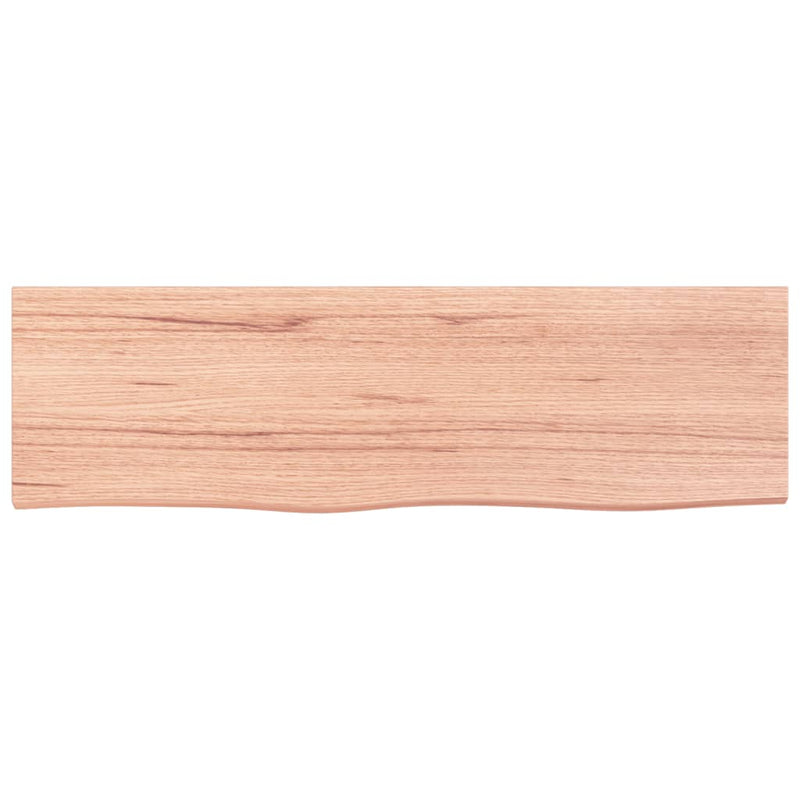 Load image into Gallery viewer, Vidaxl wastafelblad 100x30x(2-6) cm behandeld massief hout lichtbruin
