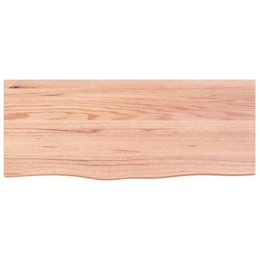 Vidaxl wastafelblad 100x40x2 behandeld massief hout lichtbruin