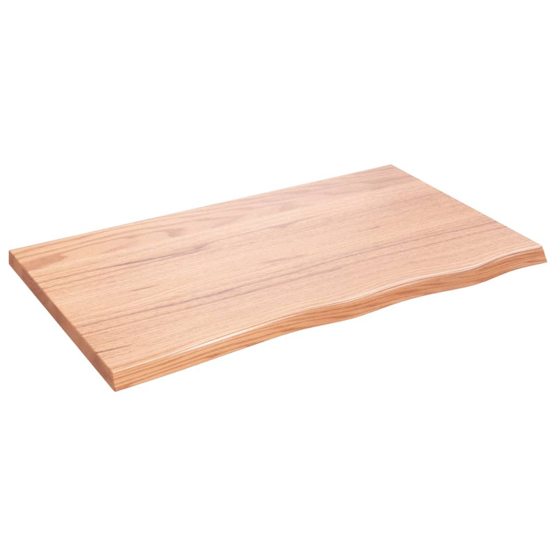 Load image into Gallery viewer, Vidaxl wastafelblad 100x60x(2-4) cm behandeld massief hout lichtbruin

