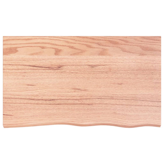 Vidaxl wastafelblad 100x60x(2-4) cm behandeld massief hout lichtbruin