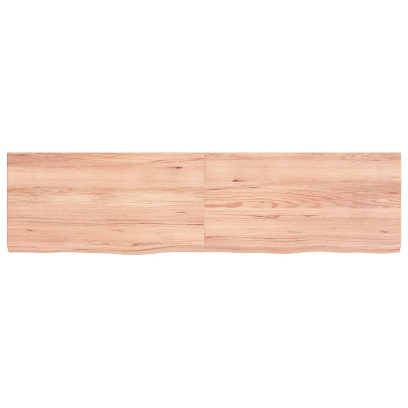 Load image into Gallery viewer, Vidaxl wastafelblad 120x30x(2-4) cm behandeld massief hout lichtbruin
