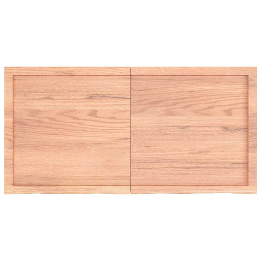 Vidaxl wastafelblad 120x60x(2-6) cm behandeld massief hout lichtbruin