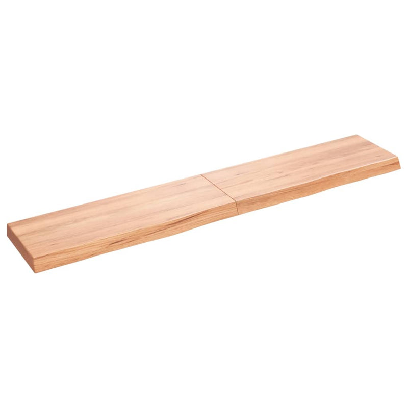 Load image into Gallery viewer, Vidaxl wastafelblad 160x30x(2-6) cm behandeld massief hout lichtbruin
