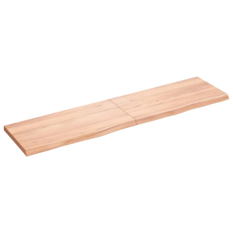 Load image into Gallery viewer, Vidaxl wastafelblad 160x40x(2-4) cm behandeld massief hout lichtbruin
