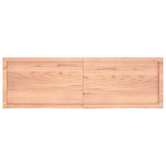 Vidaxl wastafelblad 160x50x(2-6) cm behandeld massief hout lichtbruin