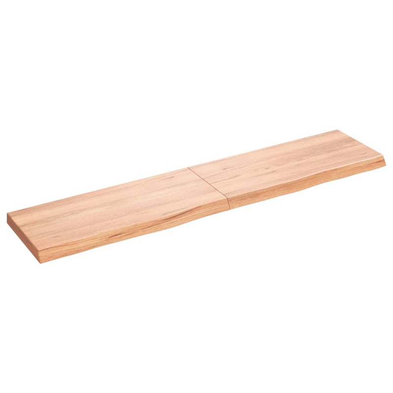Load image into Gallery viewer, Vidaxl wastafelblad 180x40x(2-6) cm behandeld massief hout lichtbruin
