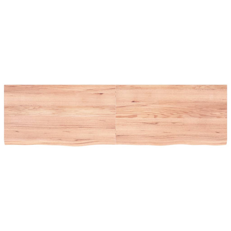 Load image into Gallery viewer, Vidaxl wastafelblad 180x50x(2-4) cm behandeld massief hout lichtbruin
