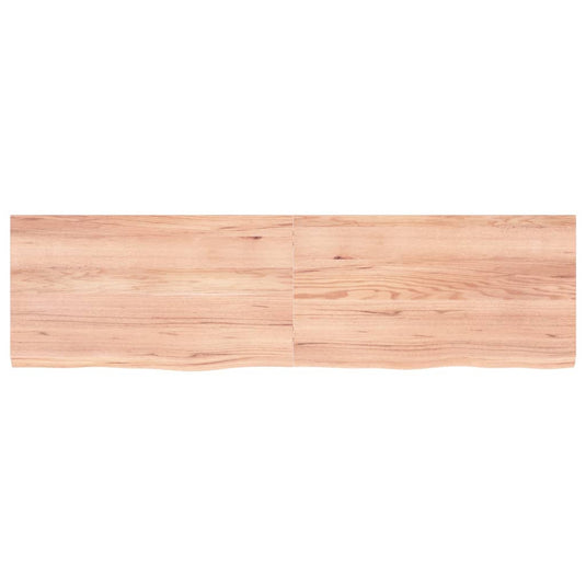 Vidaxl wastafelblad 180x50x(2-4) cm behandeld massief hout lichtbruin