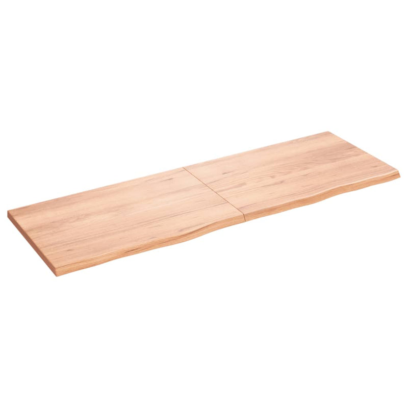Load image into Gallery viewer, Vidaxl wastafelblad 180x60x(2-4) cm behandeld massief hout lichtbruin
