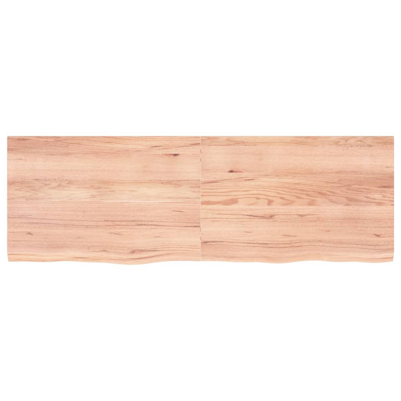 Load image into Gallery viewer, Vidaxl wastafelblad 180x60x(2-4) cm behandeld massief hout lichtbruin
