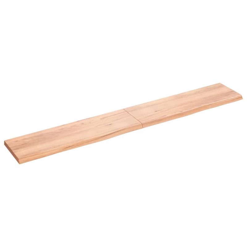 Load image into Gallery viewer, VidaXL Wastafelblad 200x30x(2-4) cm behandeld massief hout lichtbruin
