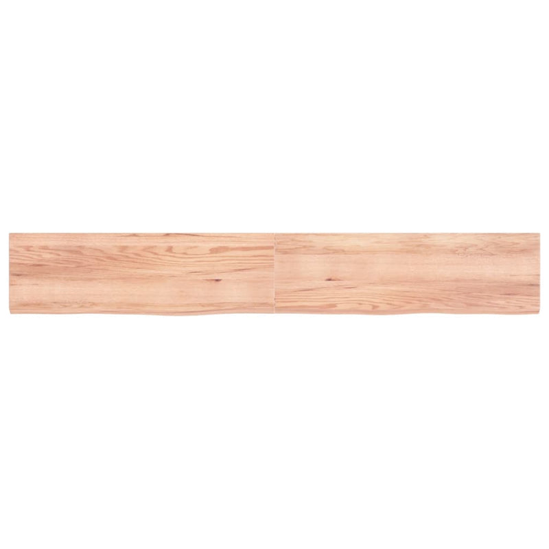 Load image into Gallery viewer, VidaXL Wastafelblad 200x30x(2-4) cm behandeld massief hout lichtbruin

