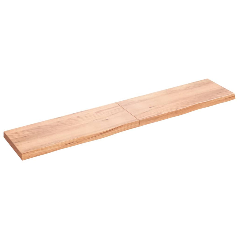 Load image into Gallery viewer, Vidaxl wastafelblad 200x40x(2-6) cm behandeld massief hout lichtbruin
