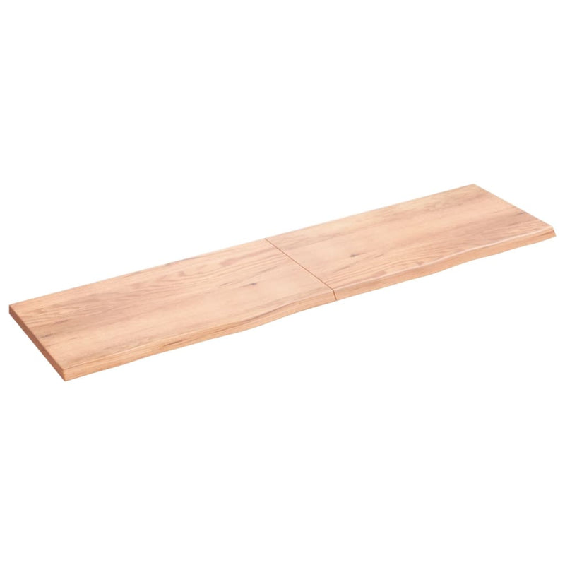 Load image into Gallery viewer, Vidaxl wastafelblad 200x50x(2-4) cm behandeld massief hout lichtbruin

