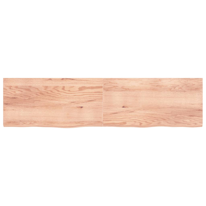 Load image into Gallery viewer, Vidaxl wastafelblad 200x50x(2-4) cm behandeld massief hout lichtbruin
