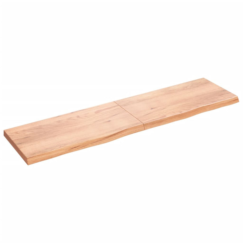 Load image into Gallery viewer, Vidaxl wastafelblad 200x50x(2-6) cm behandeld massief hout lichtbruin

