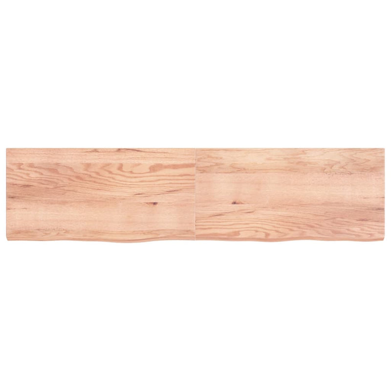 Load image into Gallery viewer, Vidaxl wastafelblad 200x50x(2-6) cm behandeld massief hout lichtbruin
