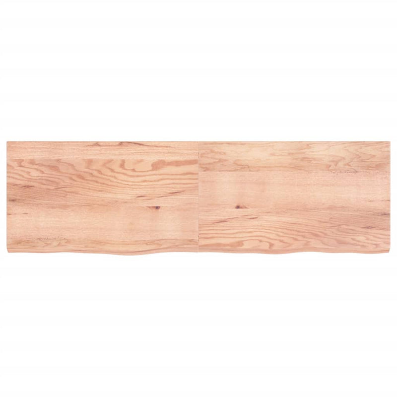 Load image into Gallery viewer, Vidaxl wastafelblad 200x60x(2-6) cm behandeld massief hout lichtbruin
